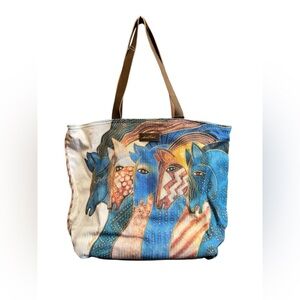 Laurel Burch NWT Sky Mares Large Print Tote Bag